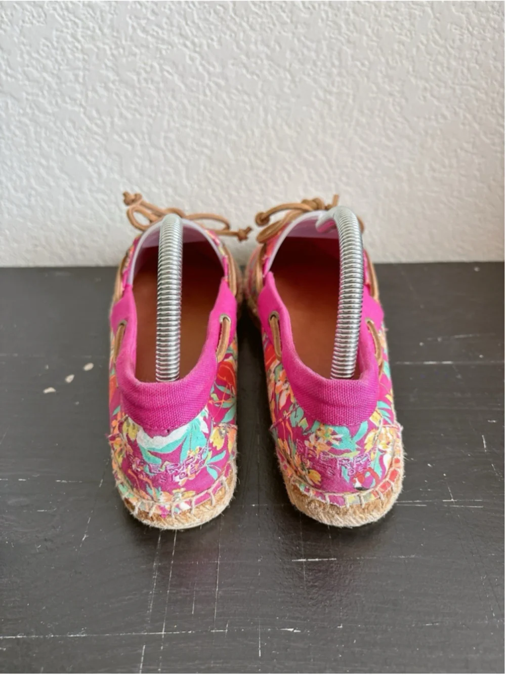 Sperry Top-Sider Womens Size 9.5 Pink Floral Flamingo Tropical Espadrille Flats